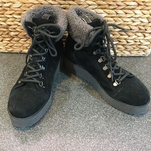 Sam Edelman Black Lace Up Boots